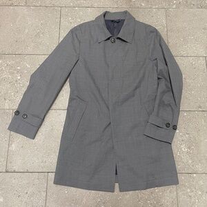 $649 Suitsupply Trench Coat Rain & Snow Water-Repellent Wool Polyurethane Small